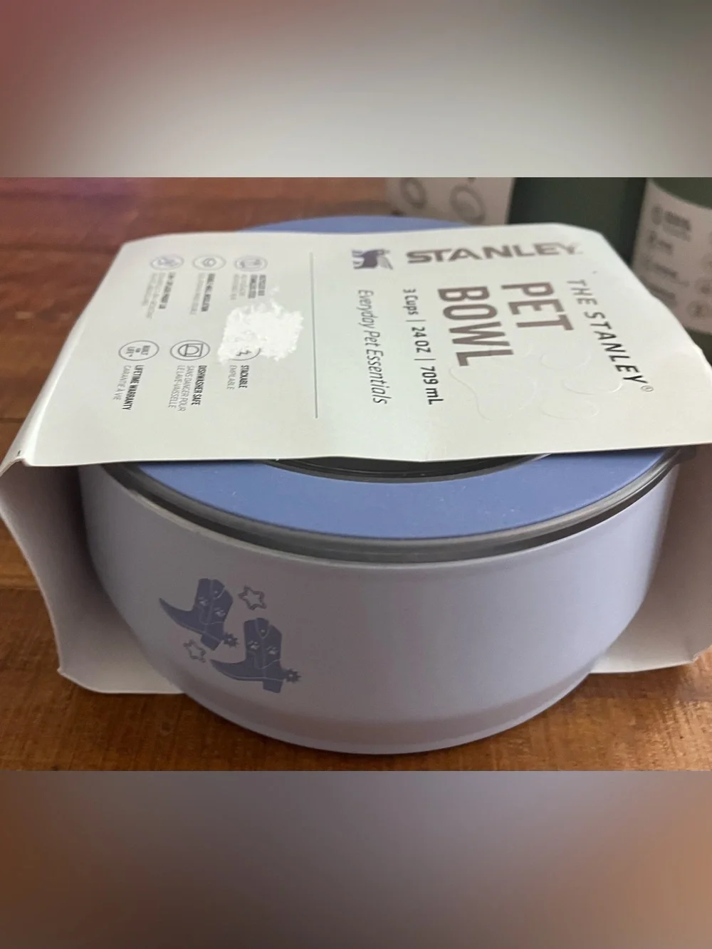 NWT Stanley Western Travel 3-Cup Pet Bowl Limited Edition Light Denim